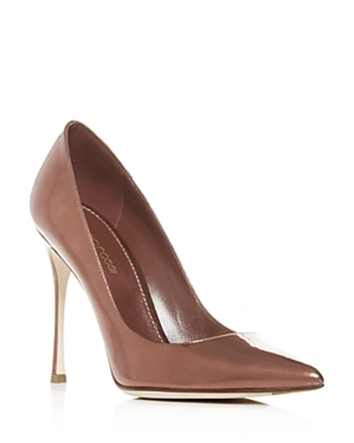 Shop Sergio Rossi Women's Pointed-toe Pumps In Bronze Leather