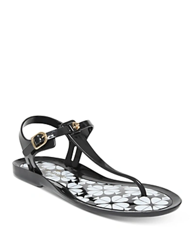 Shop Kate Spade New York Women's Tallula Jelly Thong Sandals In Black