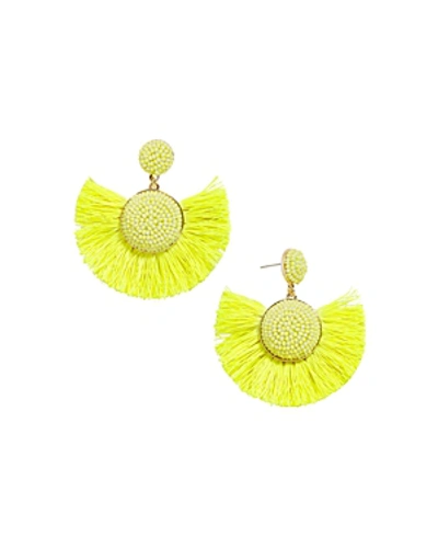 Shop Baublebar Beaded Marinella Drop Earrings In Neon Yellow