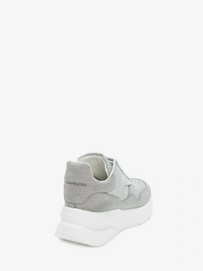 Shop Alexander Mcqueen Oversized Runner In Silver