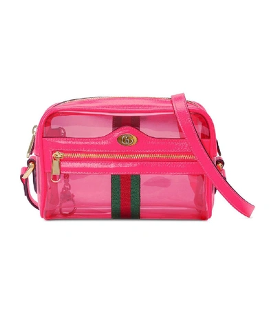 Gucci Hot Pink Ophidia Mini Transparent Bag