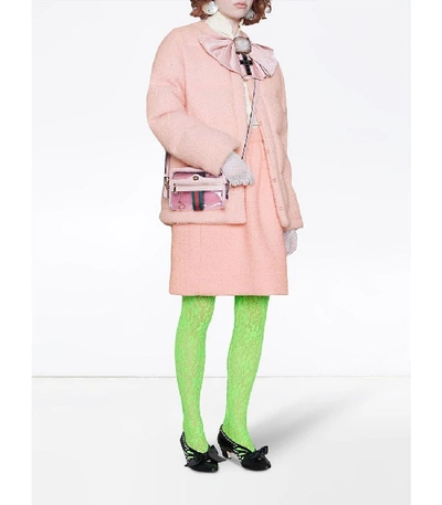 Shop Gucci Ophidia Mini Transparent Bag In Beige