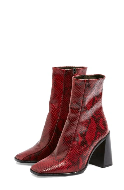 Topshop Hurricane Bootie In Red Multi | ModeSens