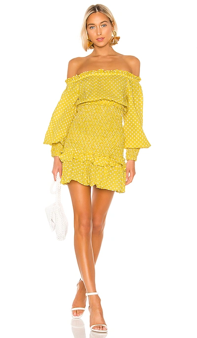 Shop Alexis Marilena Dress In Yellow Dot