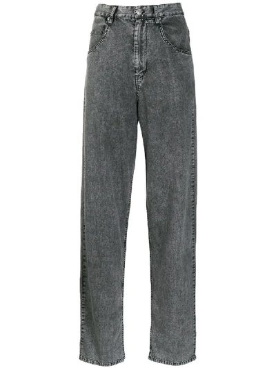 Shop Isabel Marant High-waisted Jeans - Grey