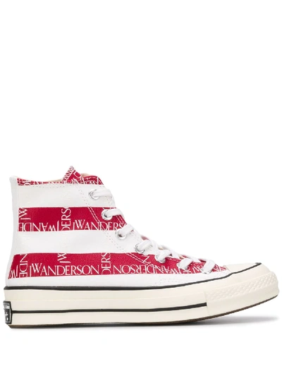Shop Converse X Jw Anderson Flag Print All Star Sneakers - Blue