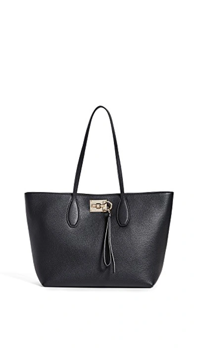 Shop Ferragamo The Studio Tote In Nero