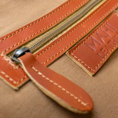 Shop Mahi Leather Large Buffalo Leather Harvard Satchel Messenger Bag In Tan