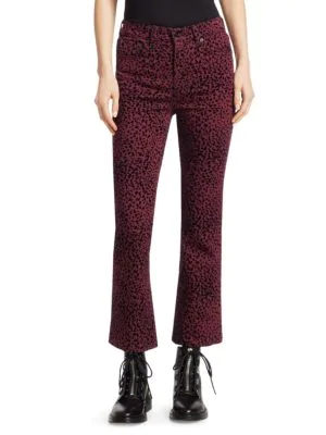 burgundy bootcut jeans