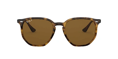 Ray Ban Rb4306 Sunglasses Tortoise Frame Brown Lenses Polarized 54-19 In Brown