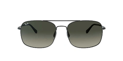Ray Ban Rb3611 Sunglasses Black Frame Grey Lenses 60-18 In Grey-black
