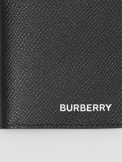 Shop Burberry Grainy Leather Bifold Card Case In Black