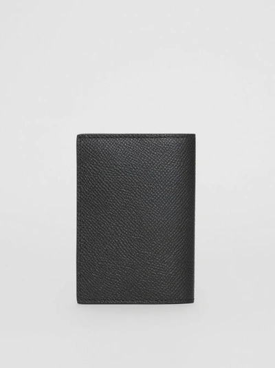 Shop Burberry Grainy Leather Bifold Card Case In Black