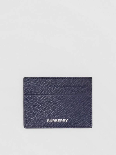 Shop Burberry Grainy Leather Card Case In Regency Blue