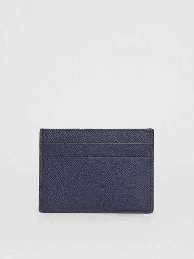 Shop Burberry Grainy Leather Card Case In Regency Blue