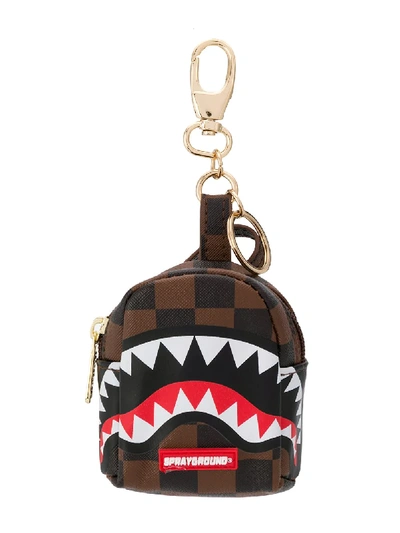 Sprayground Supreme Shark Backpack Keyring - Brown
