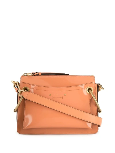 Shop Chloé Roy Glossy Bag In Orange