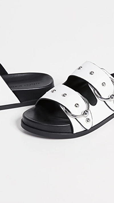 Shop Rebecca Minkoff Vachel Double Strap Slides In White