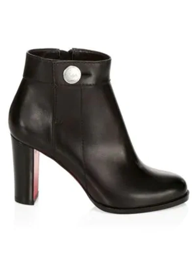 Shop Christian Louboutin Janis Leather Ankle Boots In Black