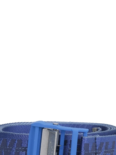 Shop Off-white Fabric Belt With Logo In Blue