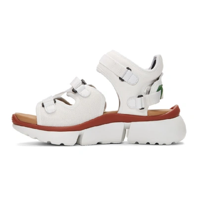 Shop Chloé Chloe White Sonnie Sneaker Sandals In 39v Geen