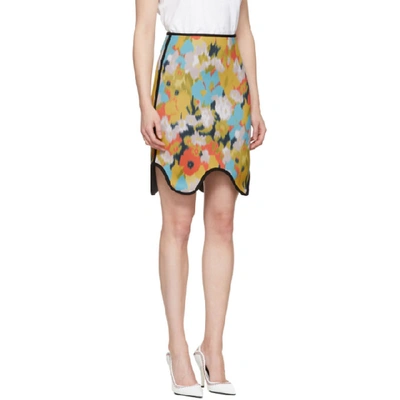 Shop Calvin Klein 205w39nyc Multicolor Neoprene Skirt In 920 Poppy F