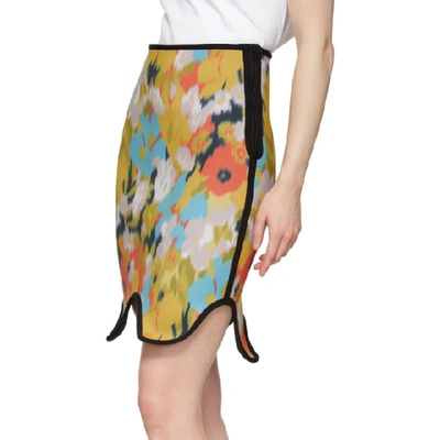 Shop Calvin Klein 205w39nyc Multicolor Neoprene Skirt In 920 Poppy F