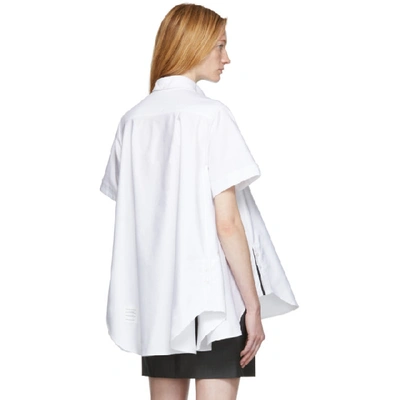 Shop Thom Browne White Oversized Circle Shirt In 100 White