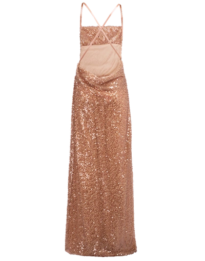 Shop Galvan Sequin Whiteley Dress In Copper
