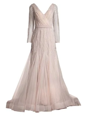 basix black label beaded gown