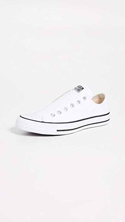 Shop Converse Chuck Taylor All Star Slip On Sneakers In White/black/white