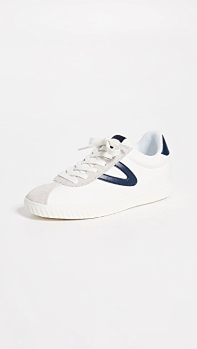 Shop Tretorn Callie Lace Up Sneakers In Vintage White/ice/night