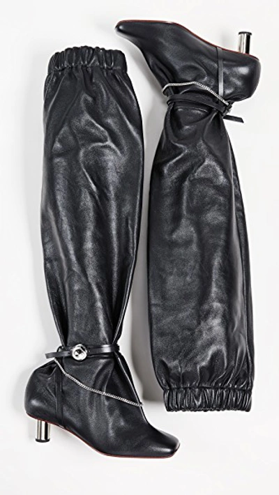Shop Proenza Schouler Tall Chain Boots In Black