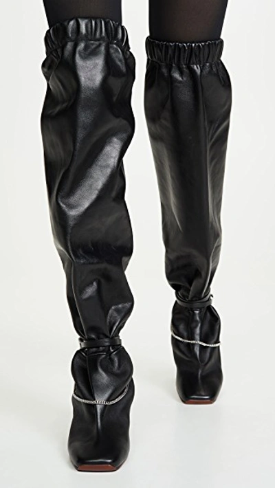 Shop Proenza Schouler Tall Chain Boots In Black