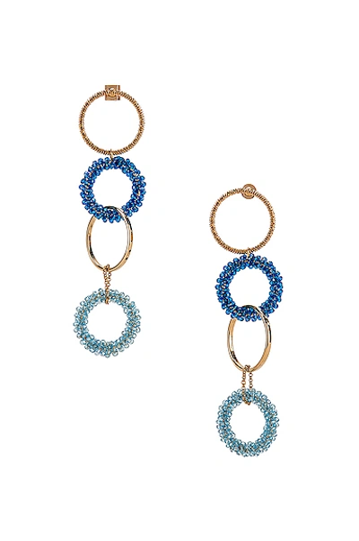 Shop Jacquemus Riviera Earrings In Blue