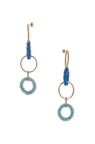 Shop Jacquemus Riviera Earrings In Blue