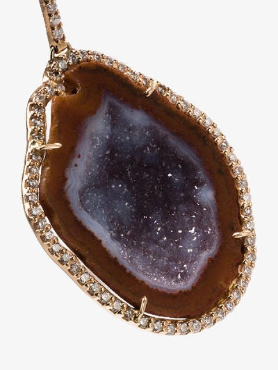 Kimberly Mcdonald 18k Rose Gold Geode Diamond Drop Earrings In Rose Gold