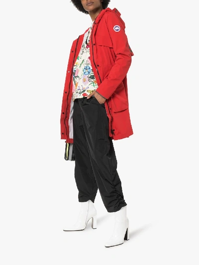 Shop Canada Goose Seaboard Reflective Panel Hooded Coat In Red