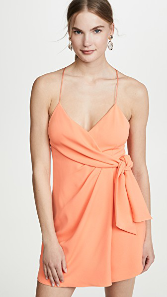 alice and olivia coral dress