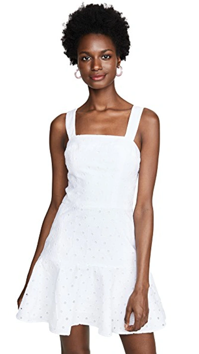 Shop Amanda Uprichard Annalise Dress In White Eyelet