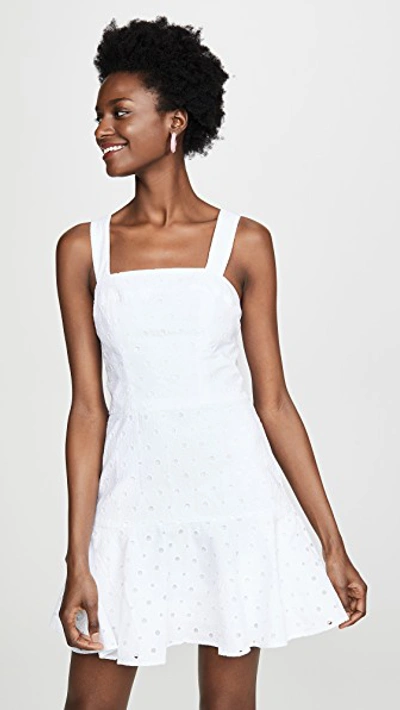 Shop Amanda Uprichard Annalise Dress In White Eyelet