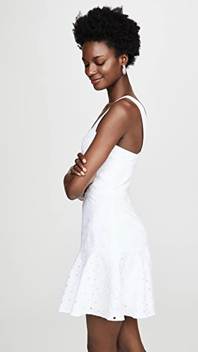 Shop Amanda Uprichard Annalise Dress In White Eyelet