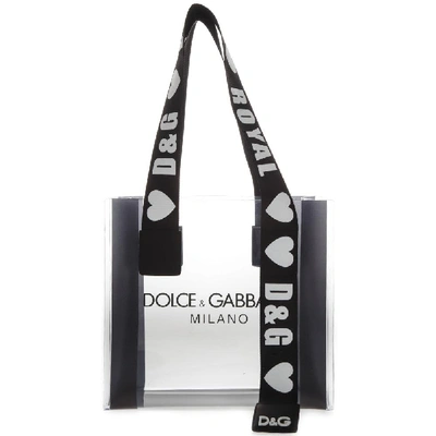 Shop Dolce & Gabbana Logo Tote Bag In Transparent