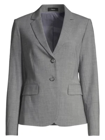 Shop Theory Women's Carissa Wool Blazer In Grey