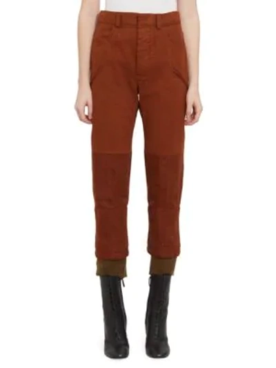 Shop Haider Ackermann Binding Detail Trousers In Orange