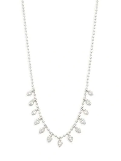Shop Saks Fifth Avenue Women's 14k White Gold Diamond Charm Necklace