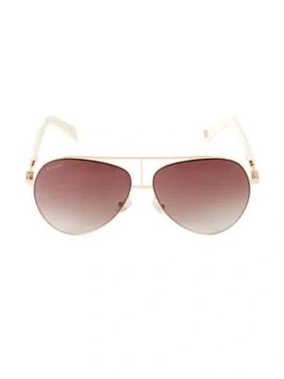 Shop Balmain 59mm Aviator Sunglasses In Pink Gold