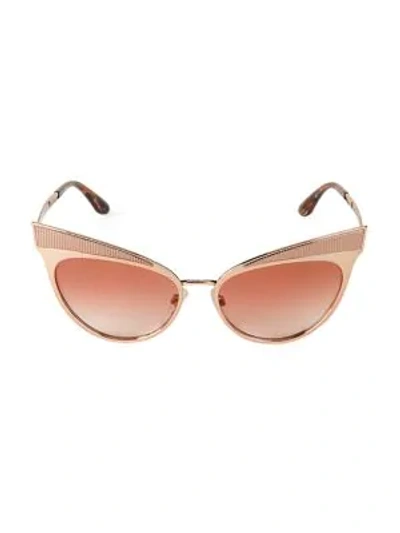 Shop Dolce & Gabbana 57mm Metallic Cat Eye Sunglasses In Pink