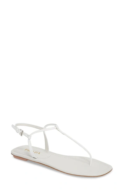 Shop Prada Thong Sandal In White