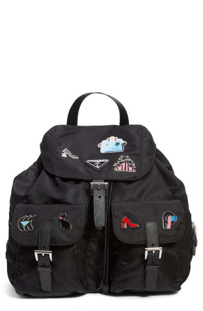 prada embellished nylon bag